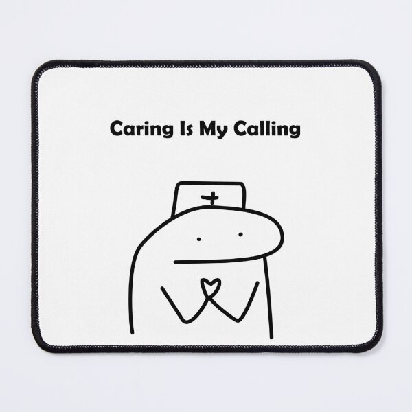 Item preview, Caring Is My Calling Funny Nurse Flork Meme designed and sold by darkskinbender.