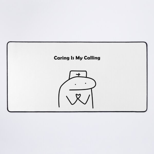 Item preview, Caring Is My Calling Funny Nurse Flork Meme designed and sold by darkskinbender.