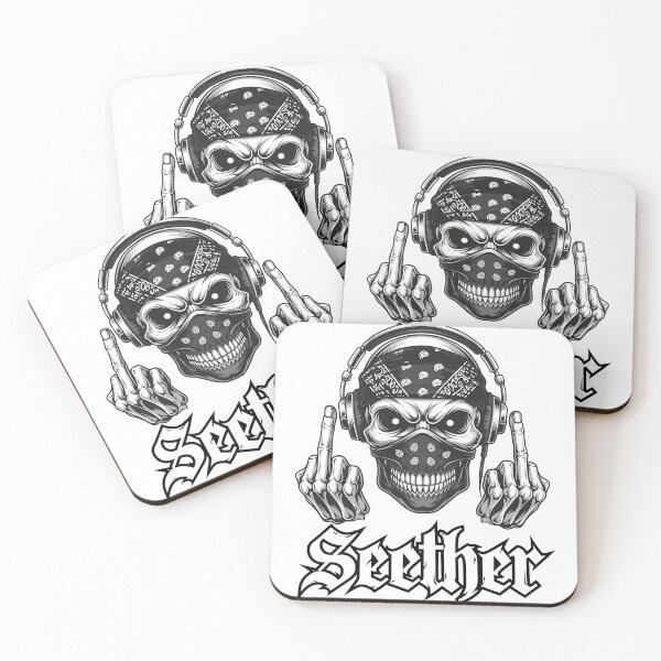 Item preview, Seether Skull Headphones Bandana Middle Finger Rock Art designed and sold by EMRYOBERTSON.