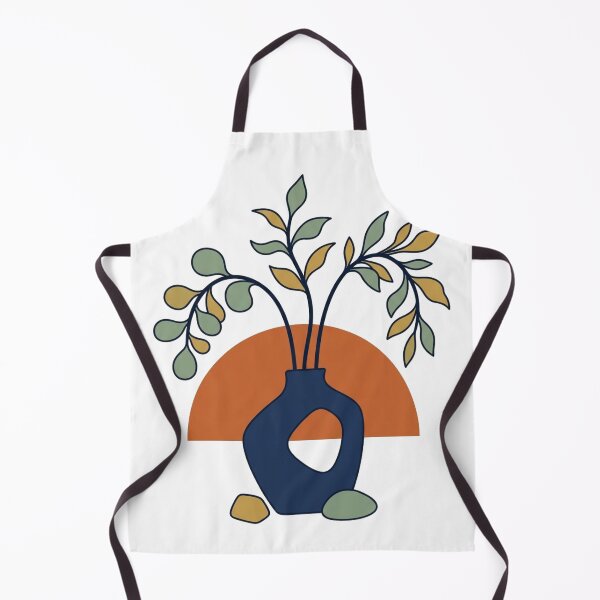 Item preview, Retro Sun & Abstract Vase – Minimalist Botanical Art designed and sold by meghnad.