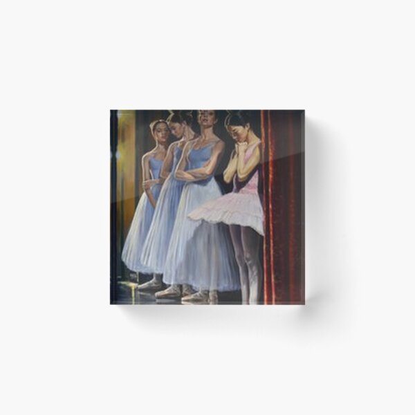 Item preview, Backstage Ballerinas Classical Dance Oil Painting designed and sold by AtelierFemme.