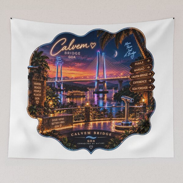 Item preview, Calvem Bridge Goa • More Than Just a Bridge • Connected by Nature designed and sold by Goanheartprints.