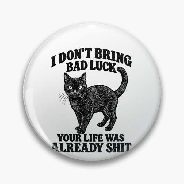 Item preview, Funny Black Bad Luck Cat Superstition Humor Art designed and sold by elderberry.