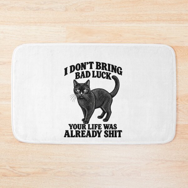 Item preview, Funny Black Bad Luck Cat Superstition Humor Art designed and sold by elderberry.