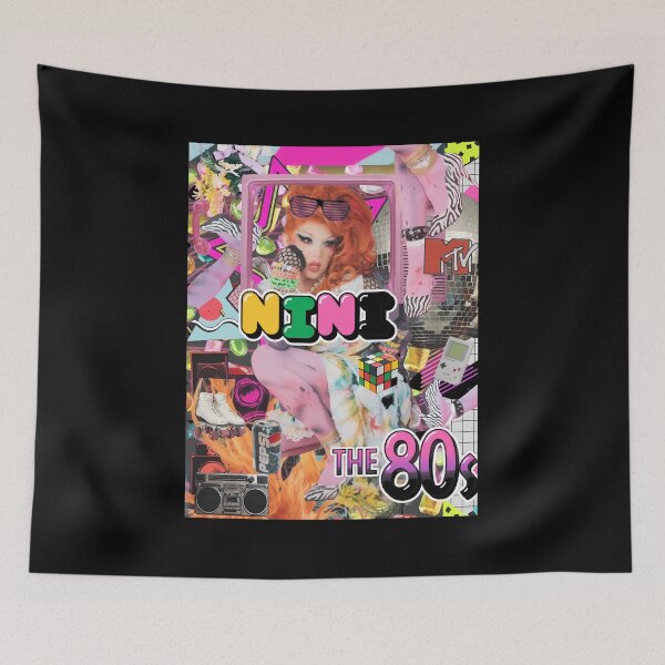 Item preview, NINI The 80s Drag Queen Retro Collage designed and sold by EMRYOBERTSON.