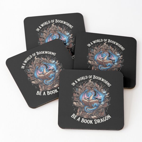Item preview, In A World Of Bookworms Be A Book Dragon Fantasy Literature Art designed and sold by Ostericaimusa.