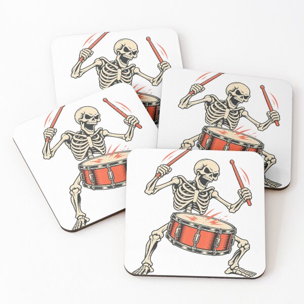 Item preview, Skeleton Drummer with Two Drumsticks designed and sold by S06PMarketing.