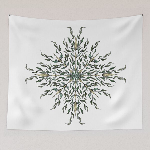 Item preview, Leaf Spear Fantasy Mandala Design designed and sold by larkanneart.