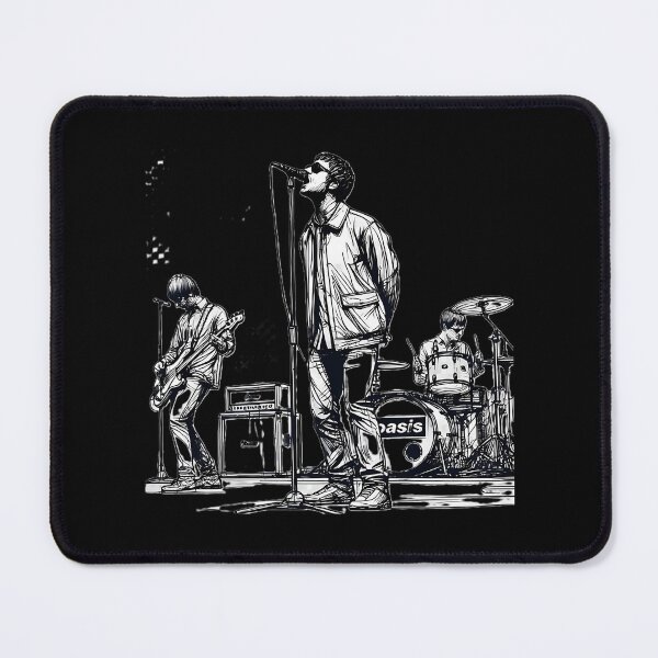 Item preview, Minimalist Line Art Of Oasis Performing Retro Britpop Band designed and sold by BrianneBradtke.