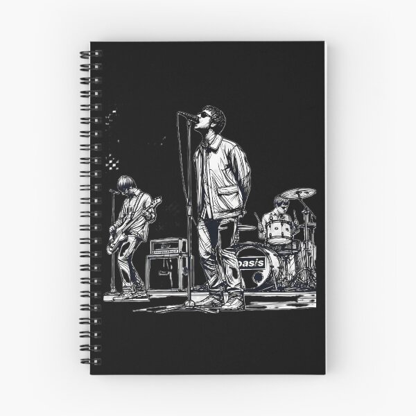 Item preview, Minimalist Line Art Of Oasis Performing  Retro Britpop Band  designed and sold by BrianneBradtke.