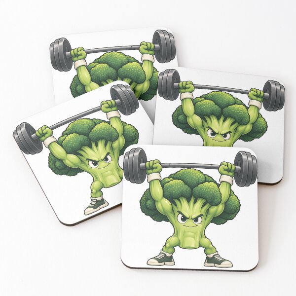Item preview, Broccoli Lifting a Barbell Graphic designed and sold by S06PMarketing.