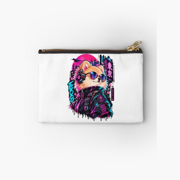 Item preview, Cyberpunk Pomeranian Tokyo – Neon Japanese Dog designed and sold by Foldbloom.