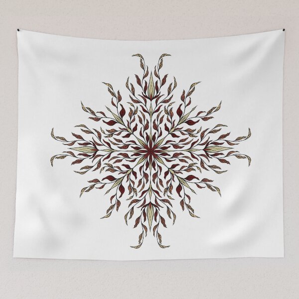 Item preview, Leaf Spear Fantasy Mandala Design designed and sold by larkanneart.