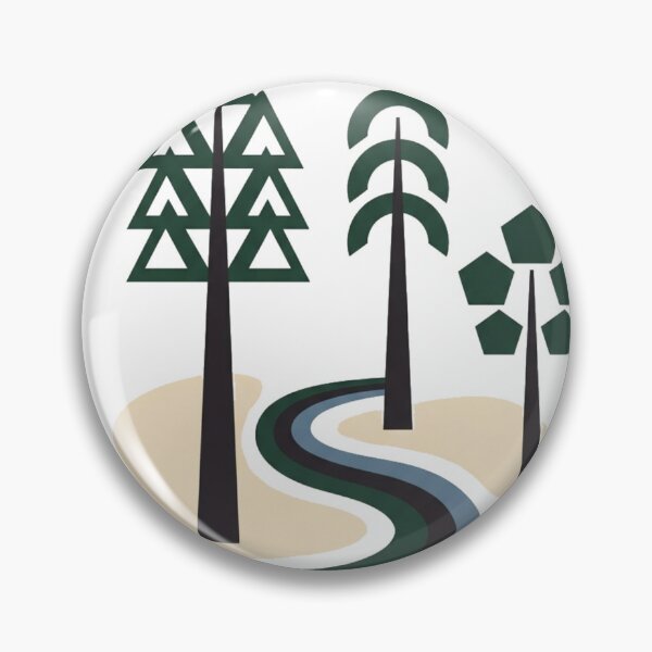 Item preview, Abstract Forest Path – Minimalist Geometric Landscape Art designed and sold by meghnad.
