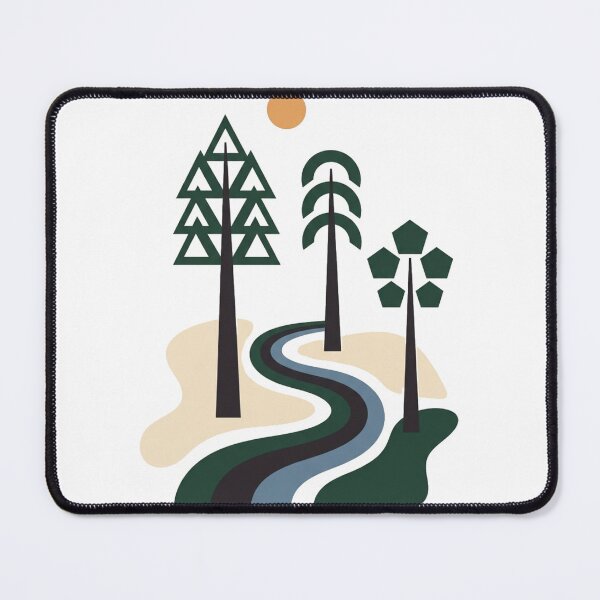 Item preview, Abstract Forest Path – Minimalist Geometric Landscape Art designed and sold by meghnad.