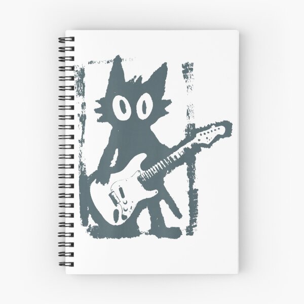 Item preview, Cat Playing Guitar Rock Star Rock and Roll Kitten y2k designed and sold by Stivaktis Art Daily.