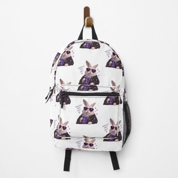 Item preview, White Witchy Rabbit with Galaxy Heart Sunglasses – “Manifest That Shit” designed and sold by CosmicCutouts.
