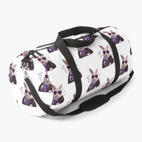 Item preview, White Witchy Rabbit with Galaxy Heart Sunglasses – “Manifest That Shit” designed and sold by CosmicCutouts.