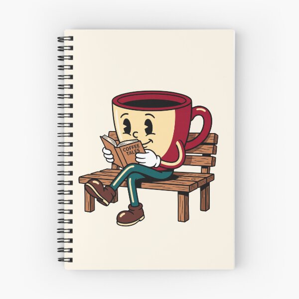 Item preview, Taza de café con dibujos animados vintage para leer un libro, estilo retro de los años 30. designed and sold by pattman.