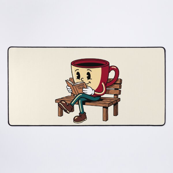 Item preview, Vintage Cartoon Coffee Cup Reading Book Retro 1930s Style designed and sold by pattman.