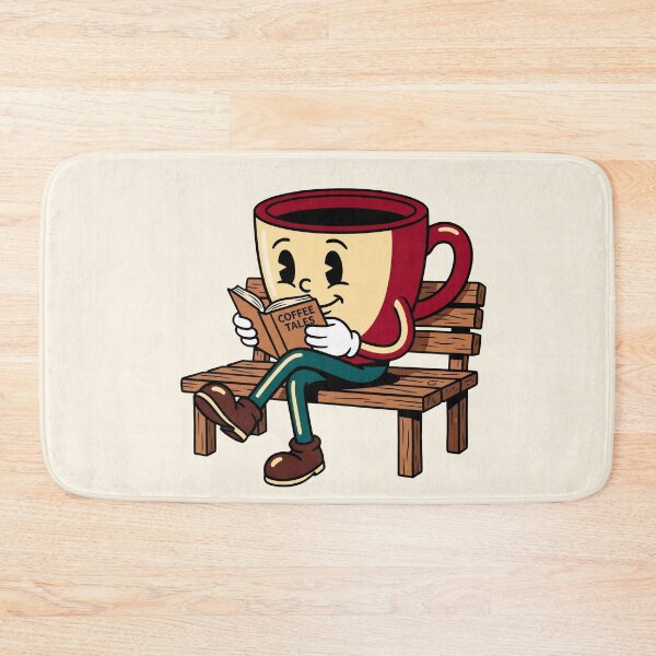 Item preview, Vintage Cartoon Coffee Cup Reading Book Retro 1930s Style designed and sold by pattman.