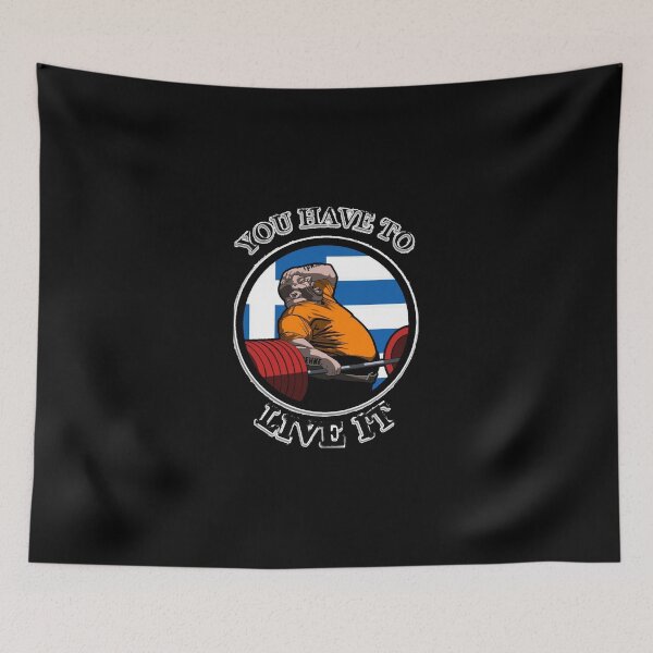 Item preview, Weightlifting Motivation Live It Fitness Circle Logo designed and sold by EmmaPicot.