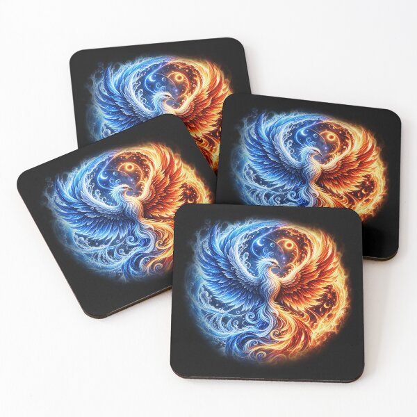 Item preview, Dual Element Phoenix – Fire and Water designed and sold by TroviTutto.