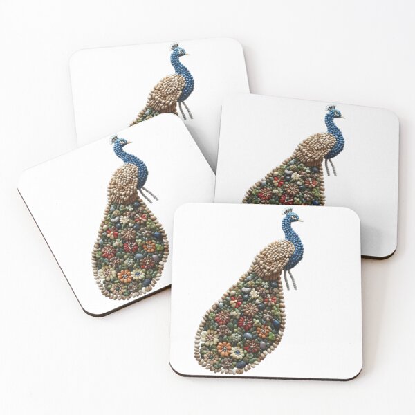 Item preview, Peacock Mosaic - Natural Seed and Grain designed and sold by PrintWavePro.