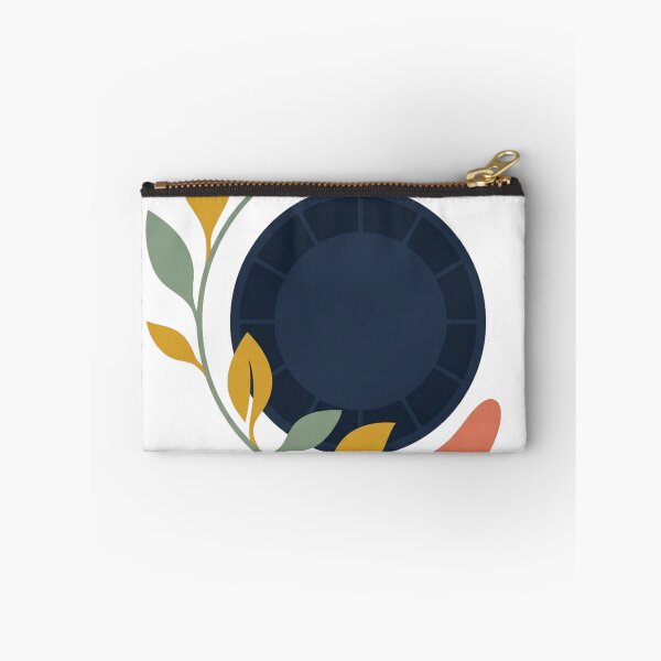 Item preview, Modern Botanical Clock – Abstract Minimalist Geometric Nature Art designed and sold by meghnad.