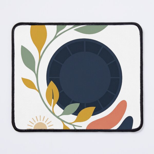 Item preview, Modern Botanical Clock – Abstract Minimalist Geometric Nature Art designed and sold by meghnad.