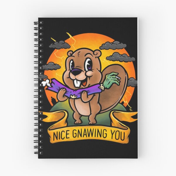 Item preview, Funny Cartoon Beaver Nice Gnawing You Zombie Parody designed and sold by EmmaPicot.