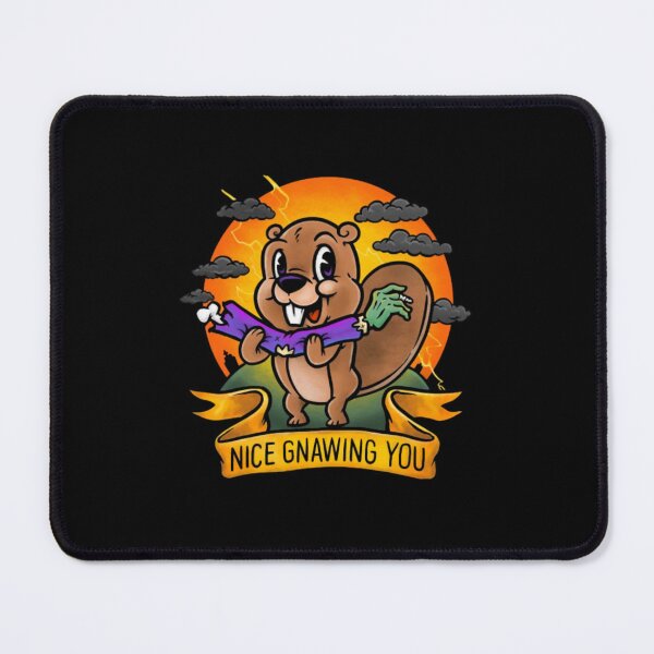 Item preview, Funny Cartoon Beaver Nice Gnawing You Zombie Parody designed and sold by EmmaPicot.