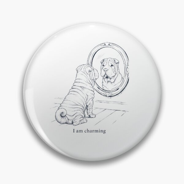 Item preview, Chinese Shar Pei I Am Charming Mirror Meme Dog Lover designed and sold by dian-rody-crest.