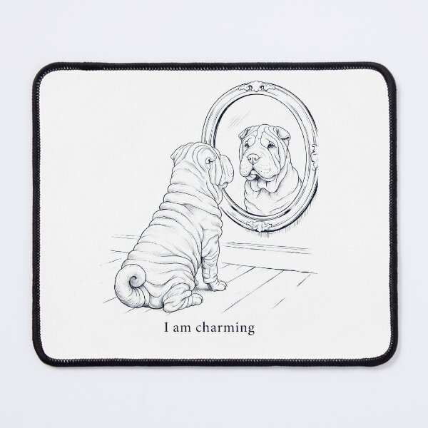 Item preview, Chinese Shar Pei I Am Charming Mirror Meme Dog Lover designed and sold by dian-rody-crest.