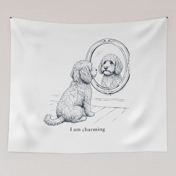 Item preview, Cockapoo I Am Charming Mirror Meme Dog Lover designed and sold by dian-rody-crest.