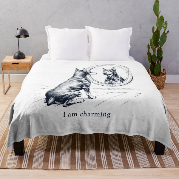 Artikelvorschau, Dobermann Pinscher Ich bin charmant Spiegel Meme Hundeliebhaber entworfen und verkauft von dian-rody-crest.