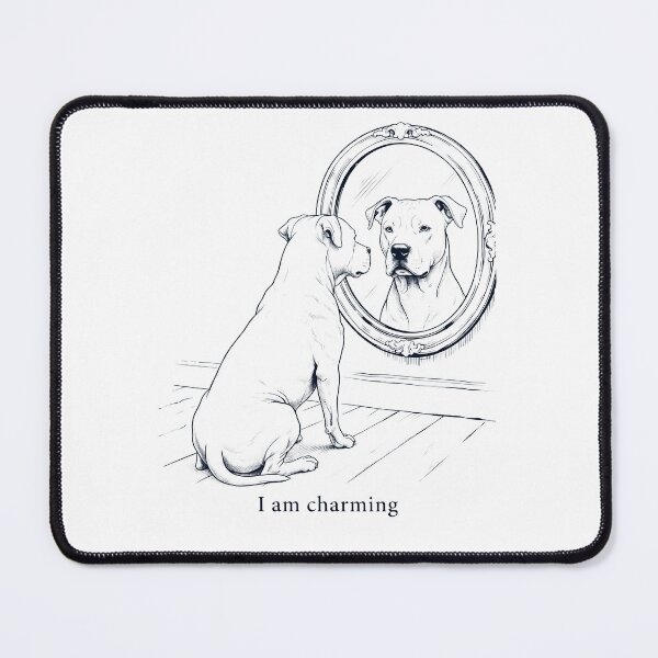 Item preview, Dogo Argentino I Am Charming Mirror Meme Dog Lover designed and sold by dian-rody-crest.