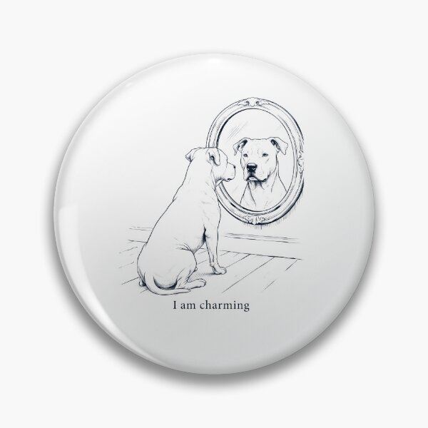 Item preview, Dogo Argentino I Am Charming Mirror Meme Dog Lover designed and sold by dian-rody-crest.