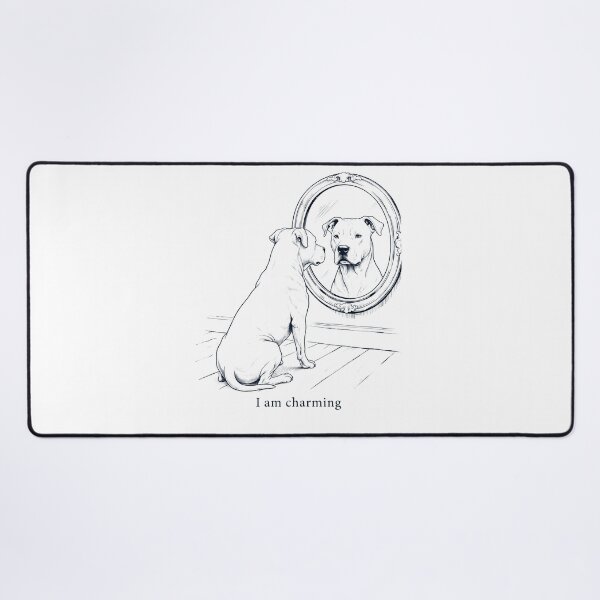 Item preview, Dogo Argentino I Am Charming Mirror Meme Dog Lover designed and sold by dian-rody-crest.