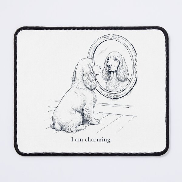 Item preview, English Cocker Spaniel I Am Charming Mirror Meme Dog Lover designed and sold by dian-rody-crest.