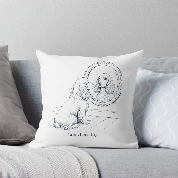 Item preview, English Cocker Spaniel I Am Charming Mirror Meme Dog Lover designed and sold by dian-rody-crest.