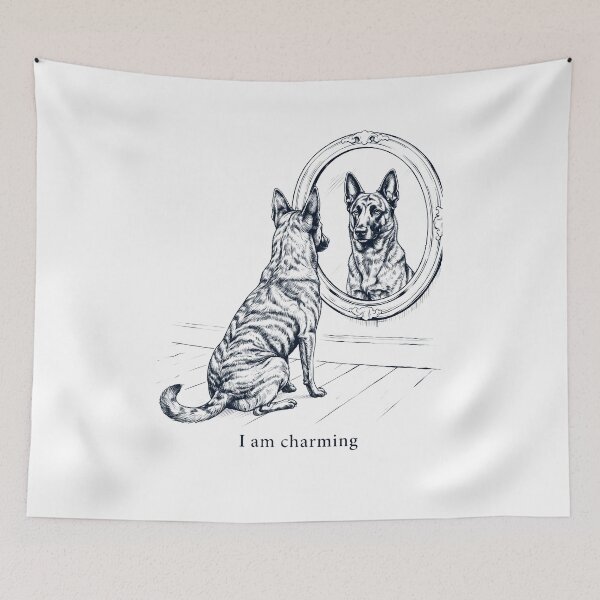 Item preview, Dutch Shepherd I Am Charming Mirror Meme Dog Lover designed and sold by dian-rody-crest.