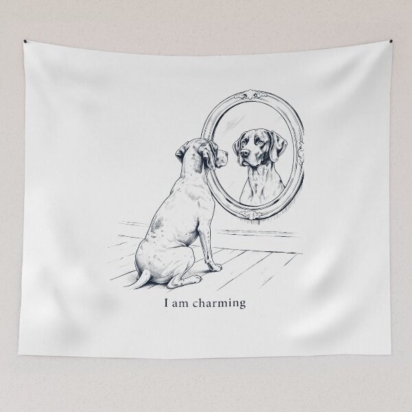 Item preview, English Pointer I Am Charming Mirror Meme Dog Lover designed and sold by dian-rody-crest.