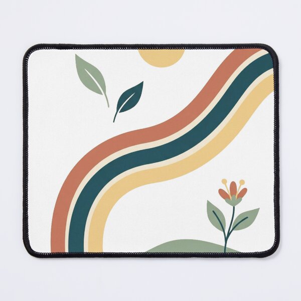 Item preview, Retro Rainbow Garden – Minimalist Abstract Botanical Art designed and sold by meghnad.