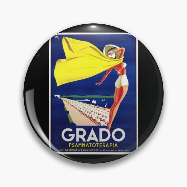 Item preview, Vintage Grado Travel Poster | 1940s Italian Seaside Art | Mid-Century Modernist Style | Art Deco Beach & Ocean Scene designed and sold by artofuniverse.