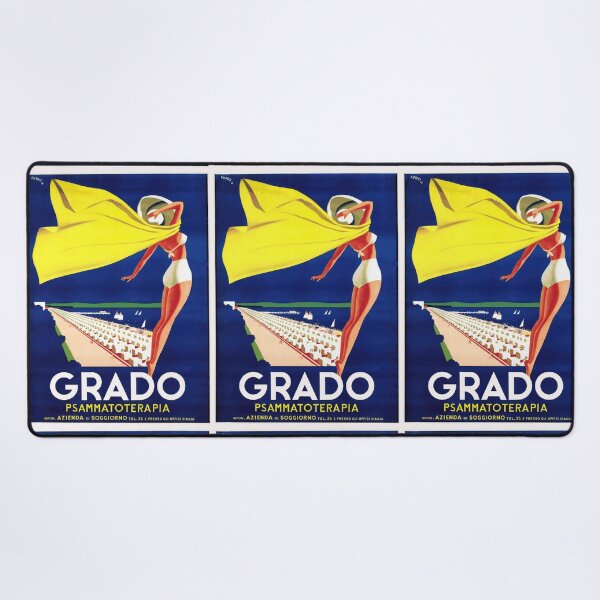 Item preview, Vintage Grado Travel Poster | 1940s Italian Seaside Art | Mid-Century Modernist Style | Art Deco Beach & Ocean Scene designed and sold by artofuniverse.
