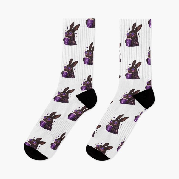 Item preview, Black Witchy Bunny with Galaxy Glasses Drinking Iced Magic Latte designed and sold by CosmicCutouts.