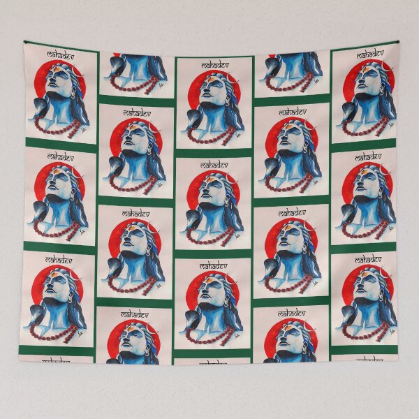 Item preview, Lord Shiva Painting Oversized  designed and sold by CuriousKingShop.