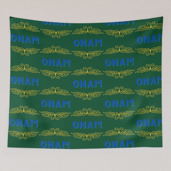 Item preview, Onam Indian Festival Yellow and Blue Ornaments Souvenir Gift idea for India Lovers designed and sold by CuriousKingShop.