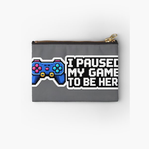 Item preview, I Paused My Game To Be Here - Retro Pixel Art Gaming Sticker designed and sold by AviWear.